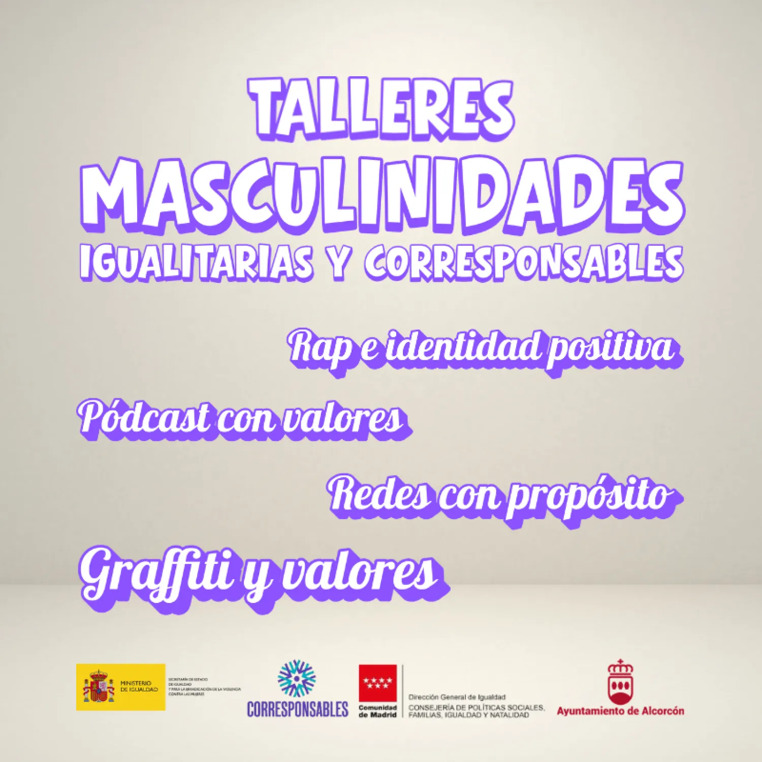 TALLERES MASCULINIDADES IGUALITARIAS Y CORRESPONSABLES
